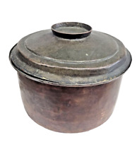 Large Antique Copper Cooking Pot Steam Pot -  Dome Lid - Signed picture