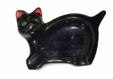 Small  Vintage Black Cat Trinket Dish/ Ashtray  Unmarked picture