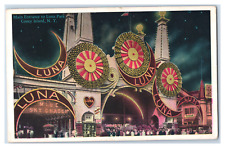 Vintage Postcards Main Entrance to Luna Park Coney Island NY. Divided Back Unp picture