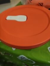 Tupperware CRYSTALWAVE PLUS ROUND CONTAINER ~ Orange Guava ~2.5 Cups~ BRAND NEW picture