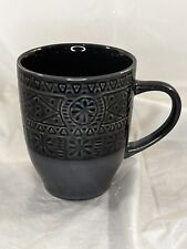 threshold stoneware mug King Field Beautiful Two Tone Grey And Black With Pat picture