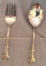 International Silver Orleans Solid Shell Serving spoon & cold meat fork picture
