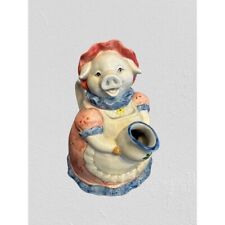 Vtg OTAGIRI Teapot Pig Hand-Painted Ceramic 9