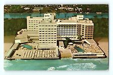 The Barcelona Miami Beach Florida on the Ocean 43rd ST Birdseye View Postcard E7 picture