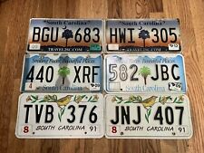 Lot of 6 South Carolina License Plates, Smiling Faces Beautiful Places picture