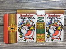 Vintage Frankfort Candy Co Santas Book of Candy Box Unfolded 12 Rolls BOX ONLY picture
