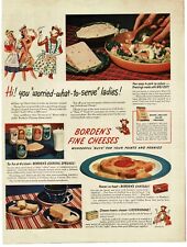 1944 Borden's Fine Cheeses Cheese Spread Elsie The Cow art Print Ad picture
