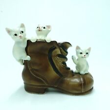 Vintage Lipper & Mann Handpainted Ceramic Kittens On Shoe Bank 6