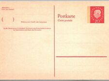 CONTINENTAL SIZE POSTAL CARD: 20 Pfenning WEST GERMANY INTERNATIONAL POST RATE picture