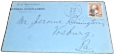 MARCH 1888 LEHIGH VALLEY RAILROAD EASTON & HAZLETON RPO HANDLED ENVELOPE picture