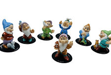 Disney Store Snow White Dwarf Forest Friends Porcelain Figurine Set of 7 picture