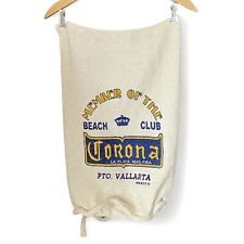 Corona Puerto Vallarta Mexico Vintage Beach Bag Beer Sack Backpack Tote 22 Inch picture