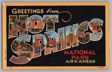 Postcard Greetings From Hot Springs National Park, Arkansas, Large Letter picture