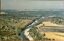 Boone Iowa Kate Shelley High Bridge Railway Aerial View Postcard c1950 picture