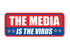 The Media Is The Virus Sticker Conservative  Bumper Sticker political stickers picture