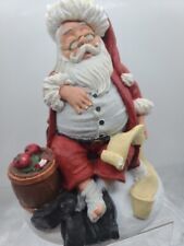 Sleeping Santa Hand painted Heavy 8x6 Looks Nicely Done Vintage Merry Christmas picture