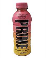 NEW FLAVOR PRIME HYDRATION DRINK STRAWBERRY BANANA 16.9 FL OZ BOTTLE 5 PACK picture