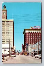 Beaumont TX-Texas, San Jacinto Building, Hotel Beaumont Vintage Postcard picture