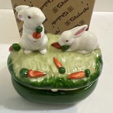 Vintage Takahashi Trinket Box Bunnies With Carrots picture