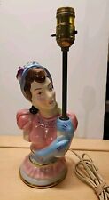 VIntage Ceramic Victorian Lady Head Bust Lamp picture