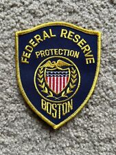 Vintage Federal Reserve Protection Boston Massachusetts Embroidered Patch RARE picture