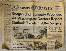 Arkansas Gazette Newspaper President Ronald Reagan Shot Front Section 3/31/1981 picture