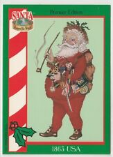 1994 TCM Santa Around The World #1 1863 USA Christmas Santa Clause trading card picture