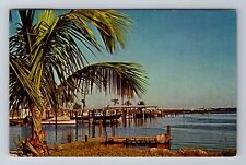 Punta Gorda FL-Florida, Yacht Basin On The Peace River, Vintage c1967 Postcard picture