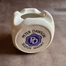 VINTAGE PETER DAWSON SCOTCH WHISKY CERAMIC BAREWARE ASHTRAY MADE IN ENGLAND picture