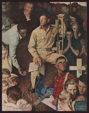 1945 NORMAN ROCKWELL The Long Shadow of Lincoln Original 2-page Magazine Spread picture