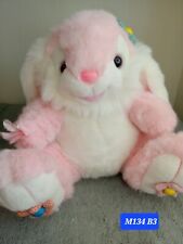 Cute Bunny Rabbit  Pink & WHITE W/ Flowers  13