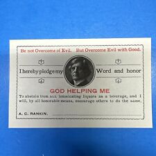 Pledge Card Abstain From Drinking Alcohol Women’s Temperance Union.  Alcoholic picture