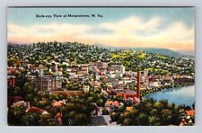 Morgantown WV-West Virginia, Aerial Of Town Area, Antique, Vintage Postcard picture