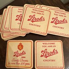 LOT Of 22 Vintage STROH’S BEER Coasters 1970s  Detroit Bar Man Cave picture