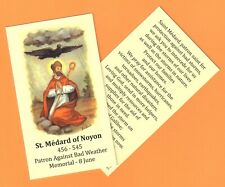 Weather Prayer Card Climate Fire Hurricane Derecho Drought Earthquake St Medard picture