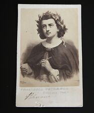 Antique Francesco Petrarca PETRARCH Poet CDV Portrait Albumen Print Paris1860s  picture