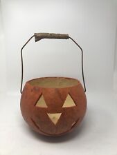 Vintage Meadowbrooke Gourds No Lid Orange Pumpkin Halloween Jack O Lantern 7