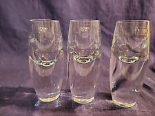 Vintage Krosno Crystal Clear Weighted 2 oz Cordials/Shot Glasses Poland Set of 3 picture