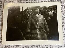 Vintage Old Double Exposure Photo Boy Inside Himself picture