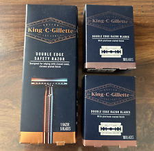 King C Gillette Men's Double Edge Safety Razor + 5 Refill Blades Pack & 20 more picture