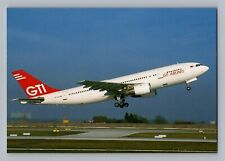 Aviation Airplane Postcard GTI Airlines Turkey Airbus A300B4-103 at Stuttgart O1 picture