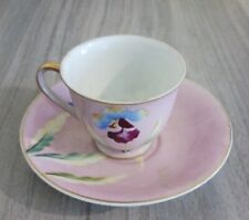 Chugai China Pink Floral Saucer And Tea Cup Small Decor Occuiped Japan picture