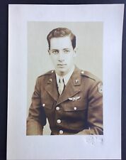 WWII US Army Air Force Aerial Gunner Studio Portrait Photo Sepia 8 X 6 Inches picture
