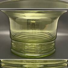 Blenko MCM Handcrafted Ice Bucket Wine Chiller Green Ribbed Made in USA 6