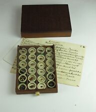 Very rare cased microscope slides by Abraham Ypelaar. c.1790 with original list. picture