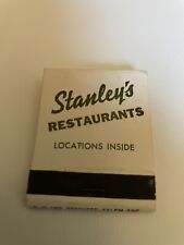 1950’s Stanley’s Restaurants Matchbook  Eugene Medford Albany OR Unstruck Full picture
