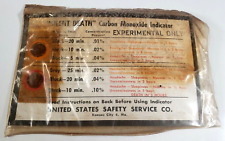 Silent Death Carbon Monoxide Indicator  Card United States Safety Co Vtg READ picture