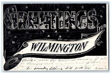 1906 Greetings From Wilmington Delaware Large Letters Multiview Vintage Postcard picture