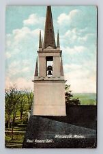 Wiscasset ME-Maine, Paul Revere Bell, Antique Vintage c1914 Souvenir Postcard picture