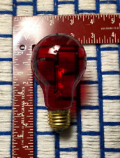 BOXof one Transparent RED A19 PARTY & SIGN 130v LIGHT BULB 25w EXTRAS SHIPfor 7¢ picture